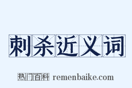 刺杀近义词是什么意思的图片